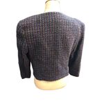 Vintage Michelle petites confetti blue wool blend boucle tweed short blazer Blue Size 8P Photo 4