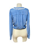 Lovers + Friends Lovers +‎ Friends Carmine Chambray Tencel Top Size Medium Photo 9
