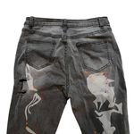SheIn NWT, Graphic and Pain Splashed Ripped Hi Rise Jeans, Sz 28 Photo 6
