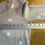Gap  Beige Polka Dot Long‎ Sleeve Sweater Classic Crew Neck Pullover Womens Small Photo 6
