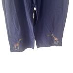 Jane Ashley  Vintage 90s‎ Women's Size XL Giraffe Safari Blue Wide Leg Pants Photo 2