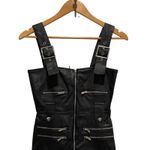 WE WORE WHAT Moto Overalls Vegan Leather Black XS WWQ06 1 Photo 3
