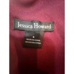 Jessica Howard  MAROON FORMAL KNEE LENGTH JEWELED WAIST DRESS WOMENS SIZE 6 Photo 8