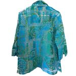 Erin London  Semi-Sheer Pastel Button
Down Top Women’s Medium Photo 1