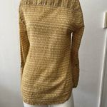 Holding Horses Anthropologie  Mustard Yellow V Neck tulip Print Pullover Tunic 2 Photo 4