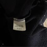 Relativity  Navy Blue V Neck Silver Polka Dot Sweatshirt T Shirt Photo 8