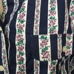 Cherokee Vintage 90s Western Style Floral Stripe Button Up Shirt Blue Purple M Photo 5