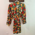 Vintage Lillian Lorow Designs Floral Robe XL Green Photo 3
