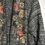 Aratta Silent Journey Lady May Long Open Cardigan Sweater Embroidered Sequin S Black Photo 5
