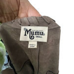 Show Me Your Mumu taupe Marfa fringe Western festival faux suede wrap jacket S Photo 4