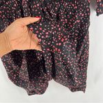 BB Dakota BB‎ Dakota Printed Lightweight Button Tie Front Waist Cutout Batwing Romper Photo 7