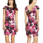 Eliza J  Floral Print Faille Sleeveless Floral Sheath Dress Pink Size 6 NWT Photo 1