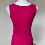 Old Navy Pink Ribbed Tank Top L Beaded Sequin Scoop Neck Y2K Stretchy Photo 2