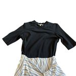 Maje  Trompe-L’Oeil Striped Dress Mixed Media Stretch Illusion Size 36 Small Photo 2