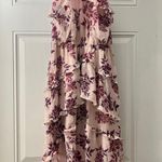 EXPRESS Purple Floral Ruffle Dress Photo 2