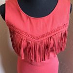 Gianni Bini NWT  clay colored Wild West fringe mini dress Photo 4