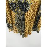 Seven Island Top Women 2X Black Brown Tan Paisley Print Sleeveless Caged Front Photo 3