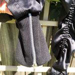 Sharagano  Y2K Black Satin Ruched Pants M Photo 4