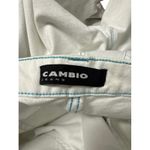 Cambio Jeans Women's Bamboo White‎ Embroidered Flower Size 44 18 White Photo 5