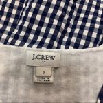 J.Crew  button front gingham plaid dress blue white sz 2 Photo 6