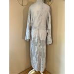 NWT! Aritzia Wilfred Semi Sheer Durante Kimono Sleeve Robe in Pearl Grey Large Gray Photo 2