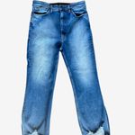 3x1 Empire Crop Flare High Waist Med Wash Blue Jeans Sz 30 Photo 1