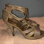 Maurice's Gold glitter heels size 8.5! Photo 2
