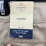 st. john's bay NWT Mid Rise Capri Pants size 10 women’s Khaki Photo 1