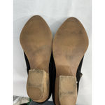 Womans A Rider Girl Mid Ankle Boots 10 Black Stacked Heel Dbl Cutout Toe Guard Photo 7