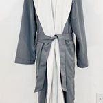 Restoration Hardware Signature Spa Robe Unisex Gray White Loungewear Size Large Photo 0