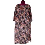 Ulla Popken Raining Empire Waist Cotton Pocket‎ Jersey Dress sz 12 NWT $70 Black Photo 2