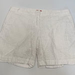 IZOD  White Eyelet Lined Short Photo 0
