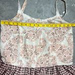 BASS Bohemian Lace and Gingham vintage Maxi Dress rare sz M Pink Size M Photo 6