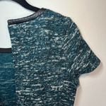 Talbots Marled Knit Faux Leather Trim Short Sleeve A-Line Dress Zip Office Sz 4 Photo 10