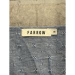 Farrow Womens Small Casual Denim Dress Cottagecore Plunge Short Bell Sleeve Bows Pink Photo 2