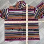 Chico's Chico’s Design Vintage Rainbow Striped Serape Jacket Large Multicolor Western Photo 9