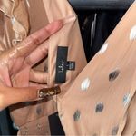 Lulus  Cause to Celebrate Mauve Silver Metallic Ruffle Tiered Midi Dress Photo 7