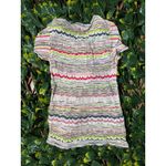 Missoni  MADE IN ITALY Zig Zag Multicolor Shortsleeve Top Sz S/M Photo 4