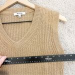 Madewell  Sweater Vest Small Beige Alpaca Fineloft Shrunken Crop Caramel Slim Y2K Photo 5