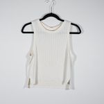 Lululemon Women's Train To Be Tank Stripe Rain Perforated Top Solid White Small Photo 0