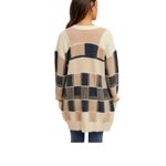 Hem & Thread  Eyelash Cardigan. Size Large. Checkered Motif Photo 4