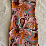 Garage 80’s Floral Pattern Strapless Dress Photo 3