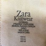 ZARA Women's Brown Tan Wool Alpaca Faux Fur Long Sleeve Open Cardigan Sweater M Photo 3