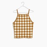 Madewell  NWT Gingham Apron Sweater Tank Top Antique Gold Item ND755 Size XXS Photo 4