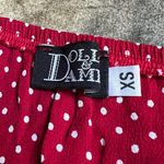 American Vintage Red White Polka Dot Midi Skirt Size XS Photo 4