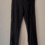 Mud Pie  Women Black Casual see through mesh lace Pants chevron print MEDIUM #83 Photo 9