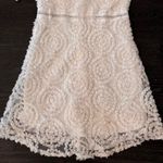 Womans Mocha Elegant Casual Skirt Cream White Dress Size Small Photo 3