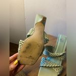 Minty Green Double Braided Strap Kitten Heels Womens Size 6 Photo 3