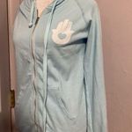 Spiritual Gangster  Light Blue Full Zip Hoodie Hamsa Graphic Dream S Photo 2