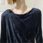 Juicy Couture Black Velvet Velour Draped Shoulder Long Sleeve Dress Size M Photo 7
